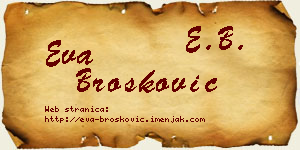 Eva Brošković vizit kartica